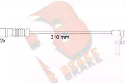 R BRAKE 610453rb -  Сигнализатор, износ тормозных колодок
